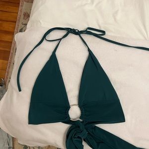 Pretty Little Thing Green Tie Top